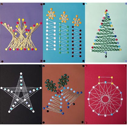 Pack No. 2: String Art Christmas Patterns
